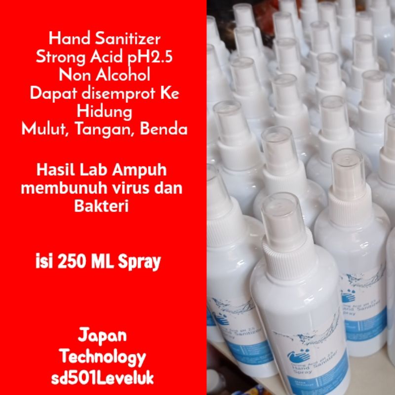 Jual Hand Sanitizer Food Grade Spray 250ml Strong Acid Disinfectant