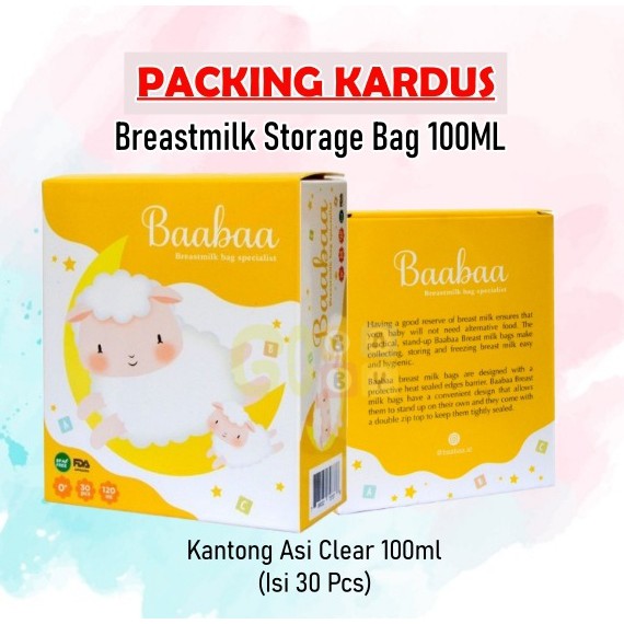 Jual Kantong Asi Baabaa Clear Ml Isi Kantong Breast Milk Storage