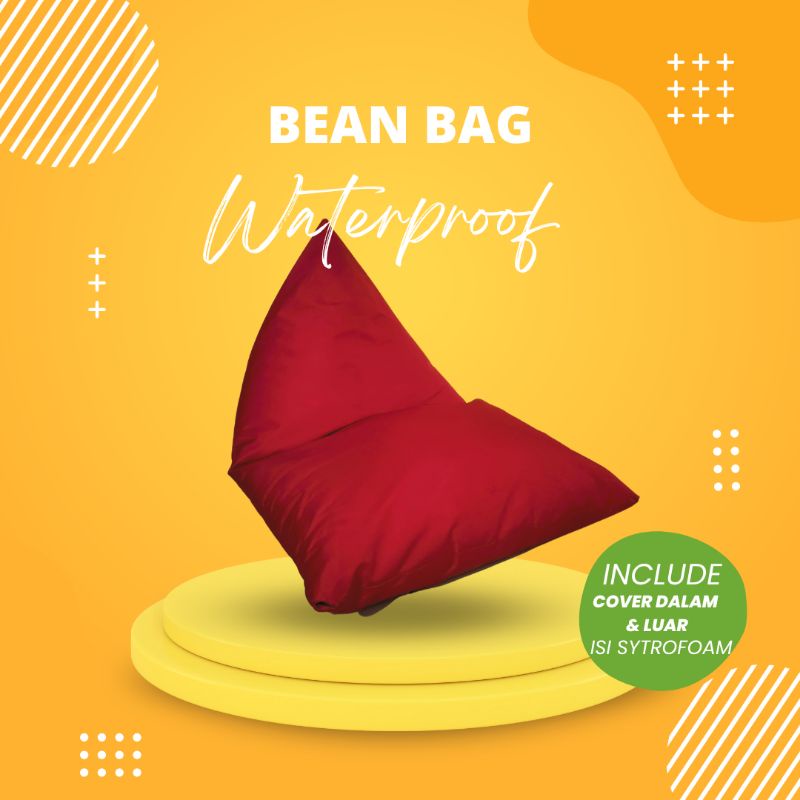 Jual Bean Bag Triangle Komplit Include Isi Styrofoam Shopee Indonesia