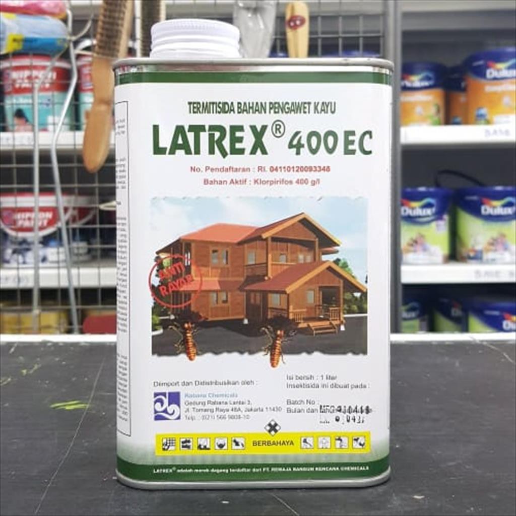 Latrex 400ec 1 Liter Obat Anti Rayap Racun Basmi Pengawet Kayu Tanah