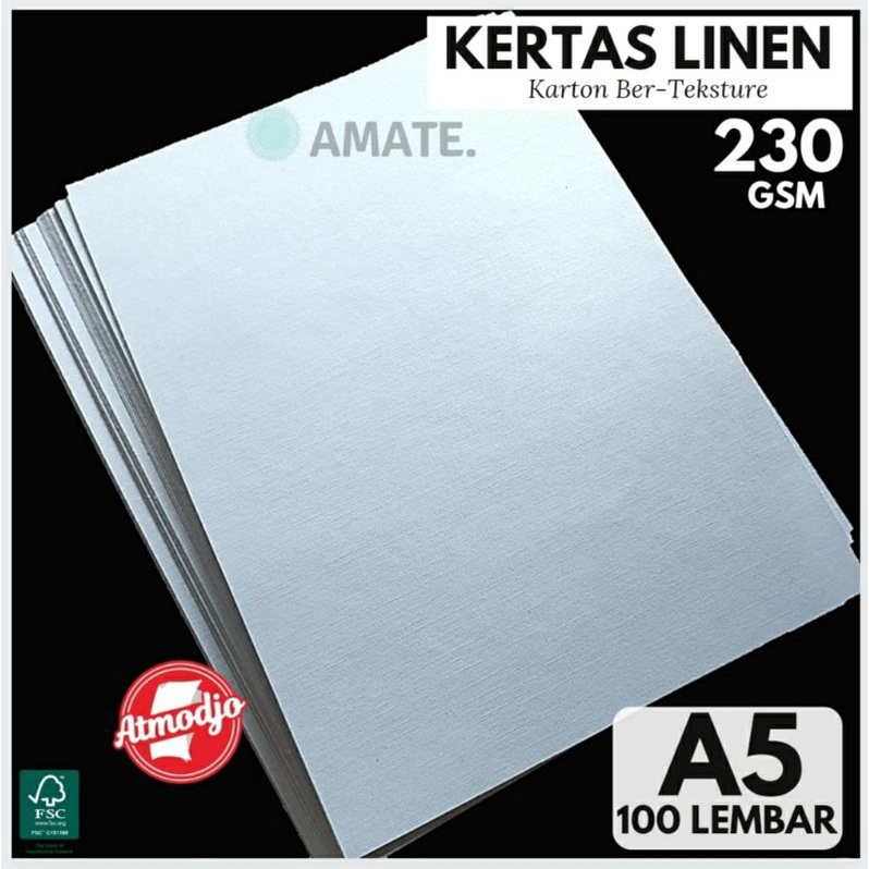 Jual KERTAS LINEN JEPANG KARTON A5 Isi 100 Lembar Shopee Indonesia