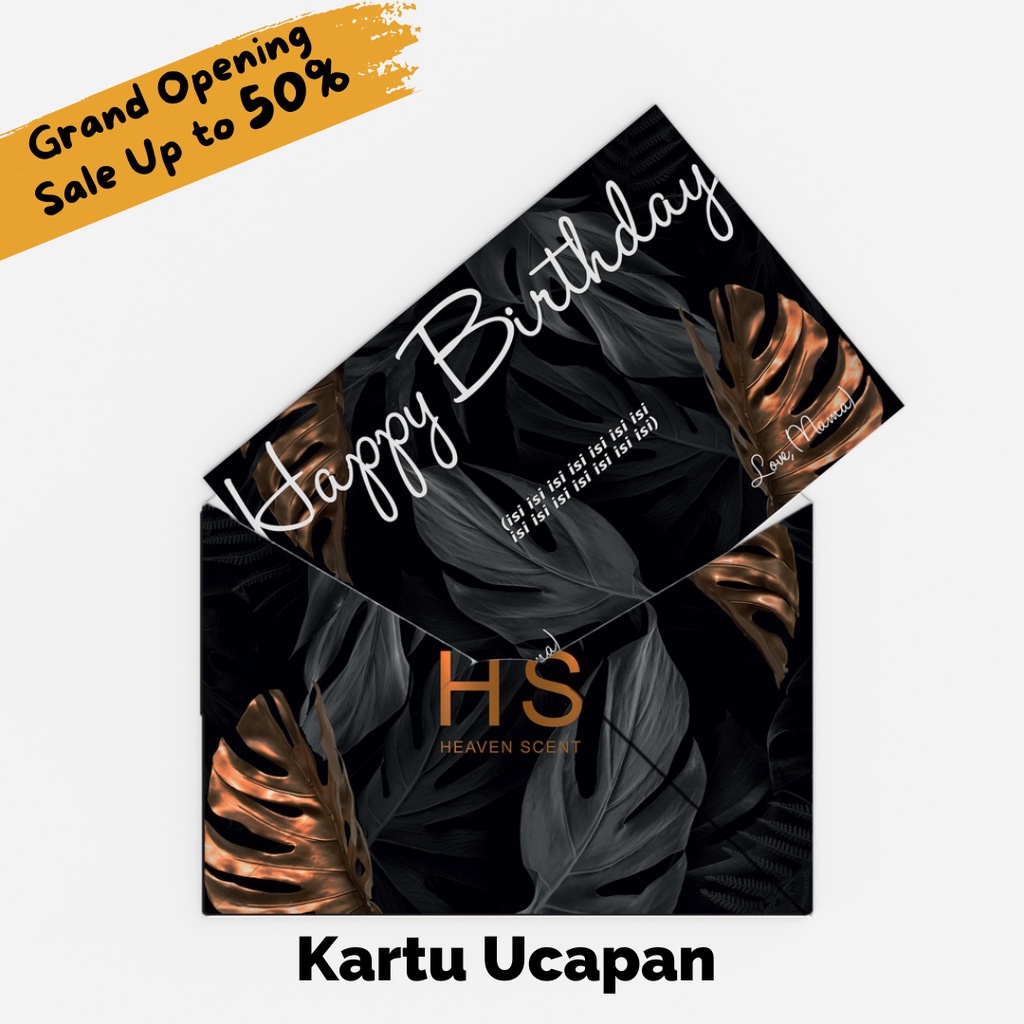 Jual Custom Kartu Ucapan Greeting Card Gift Card Heaven Scent Luxury