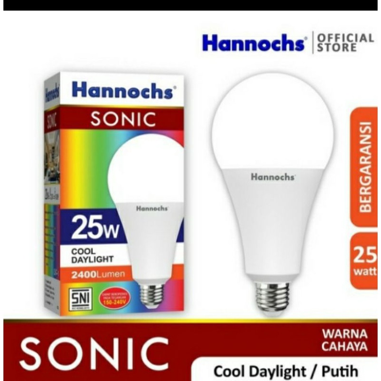 Jual Lampu Bohlam Led Watt Hannochs Sonic Led Watt Cahaya Putih