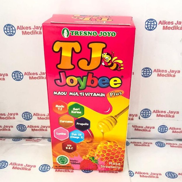 Jual Madu TJ Joybee Rasa Strawberry 100ml Madu Multivitamin Shopee