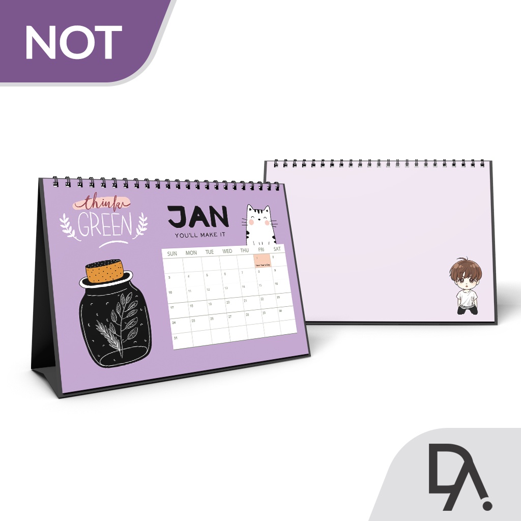 Jual Designall Kalender Meja Kalender Duduk BTS KPOP NOTE PAPER