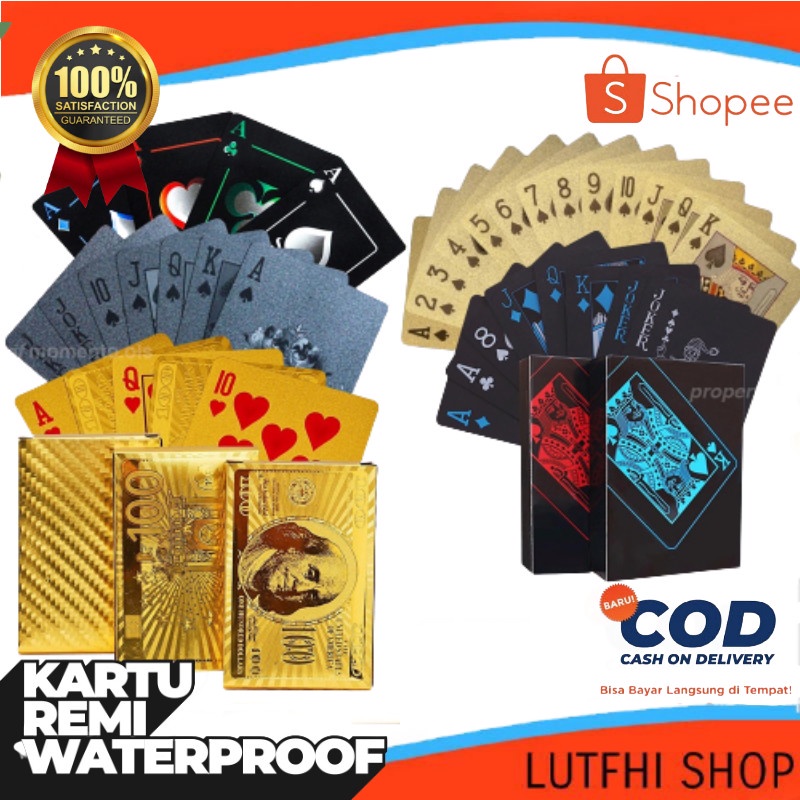 Jual PREMIUM Kartu Remi Waterproof Kartu Remi Plastik Anti Air Kartu