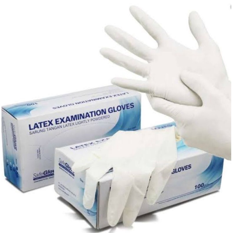 Jual Sarung Tangan Maxter Exam Latex Medical Handscoon Safe Gloves