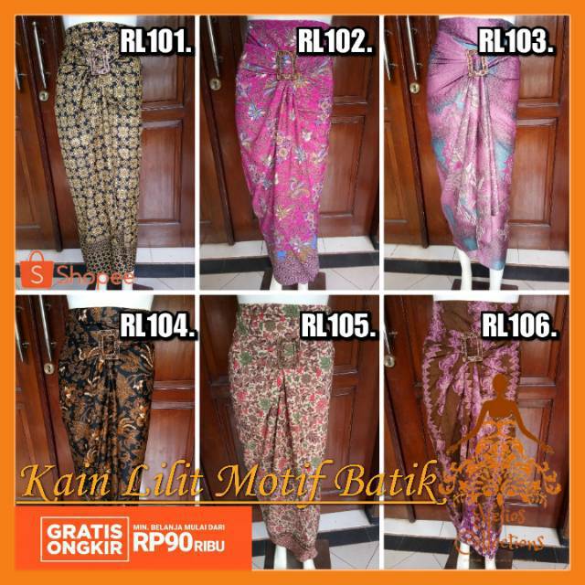 Jual Sale Kain Lilit Rok Serut Motif Batik Kebaya Modern Kutubaru Rok