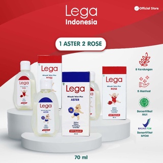 Jual Lega Minyak Telon 3 Botol Aroma 1 Aster 2 Rose 70ml Wangi