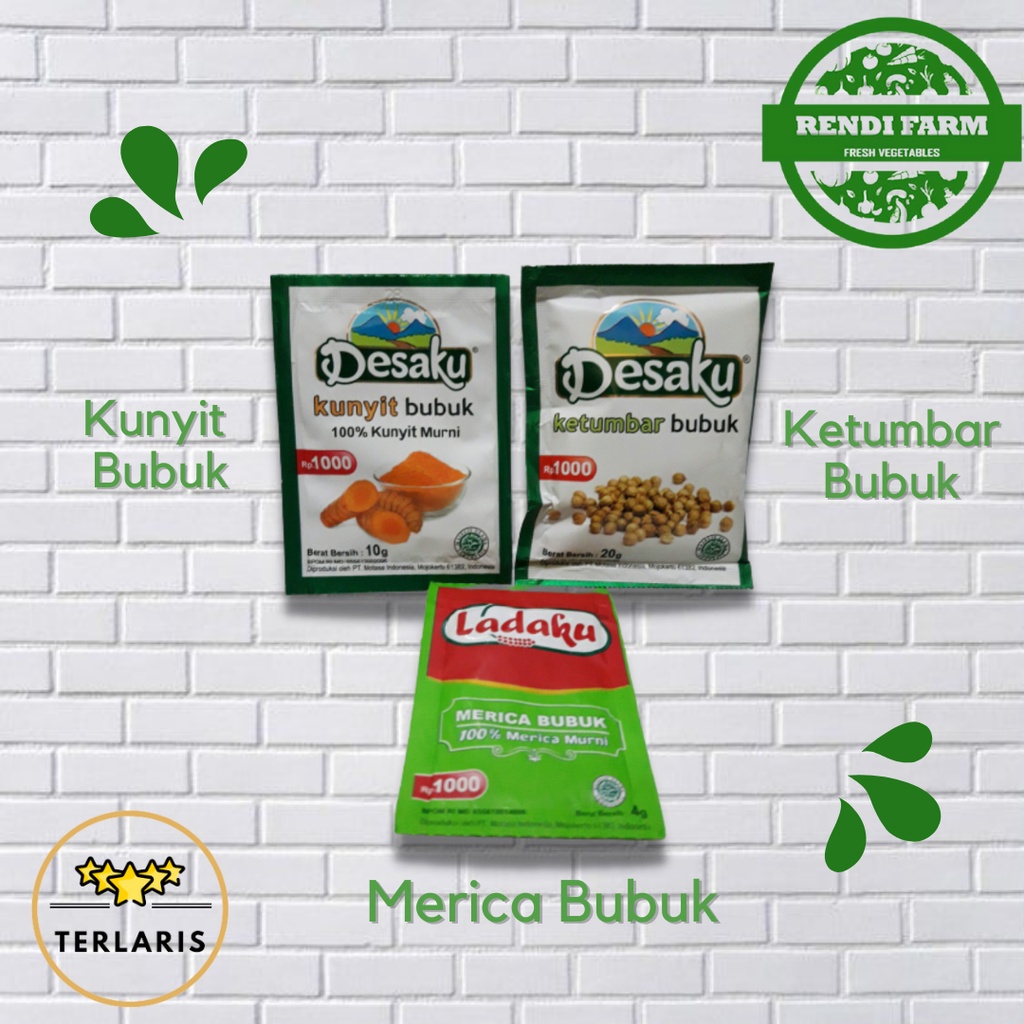 Jual TERLARIS BUMBU MASAK DESAKU KETUMBAR BUBUK KUNYIT BUBUK