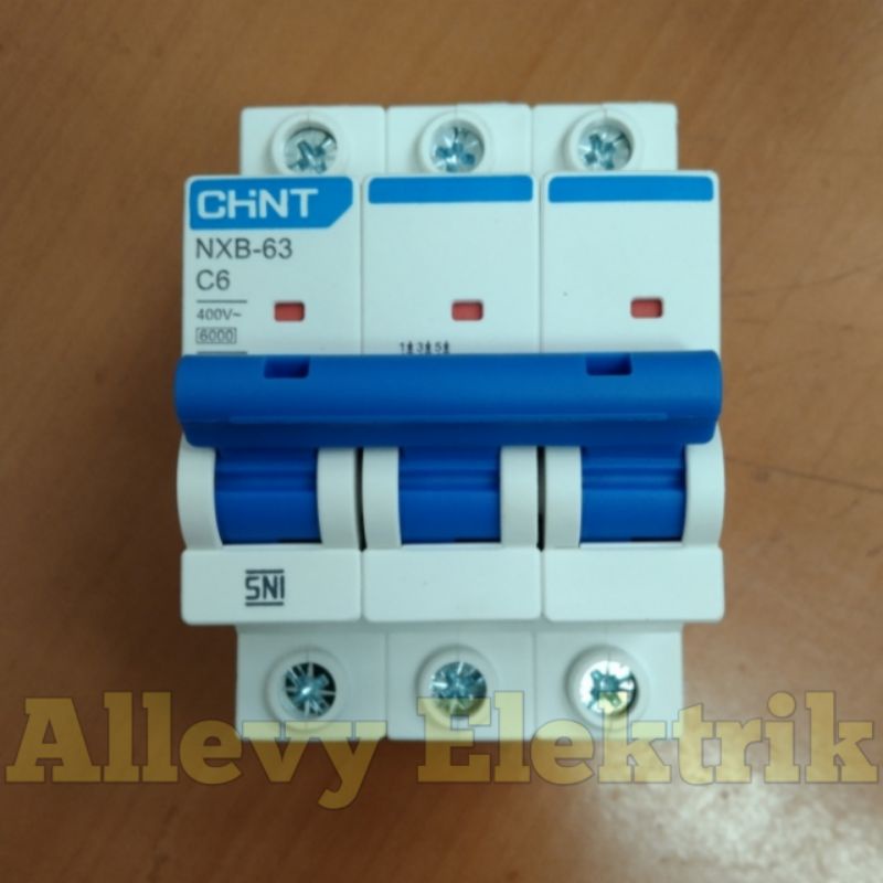 Jual MCB CHINT NXB 63 3P 6A 6kA SNI Shopee Indonesia