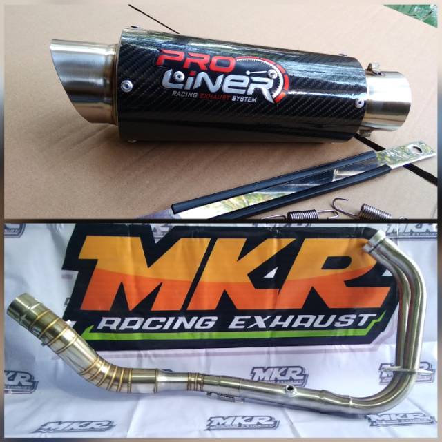 Jual Knalpot Racing Pro Liner Carbon Fullsystem For Motor 250cc All