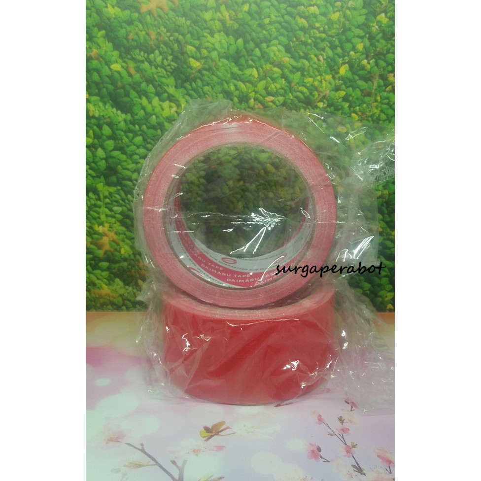 Jual LAKBAN KAIN DAIMARU MERAH 48mm X 12 Meter LAKBAN JILID CLOTH TAPE