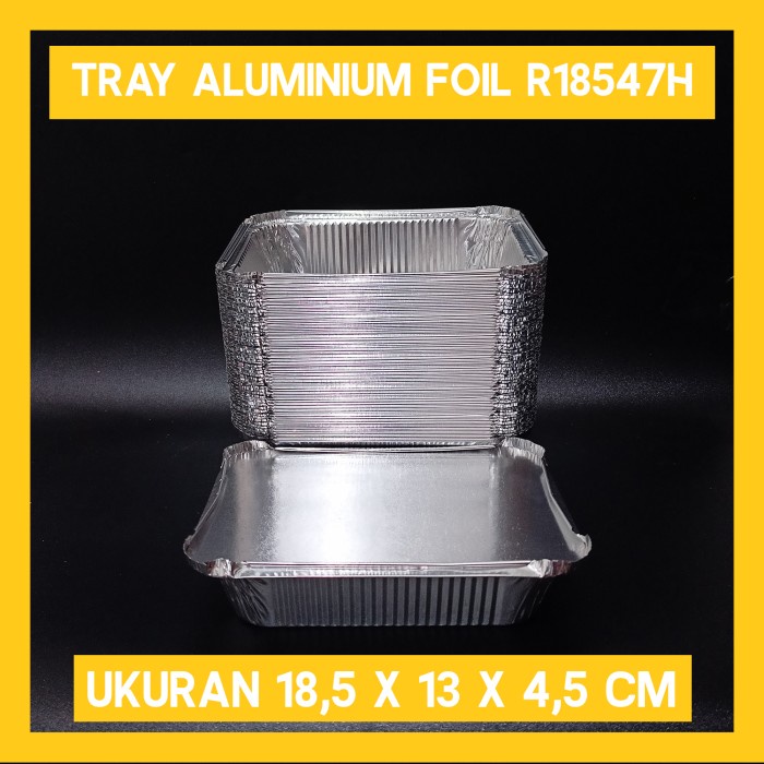 Jual TRAY ALUMINIUM FOIL UKURAN 18 5 X 13 X 4 5 CM PLUS TUTUP Shopee