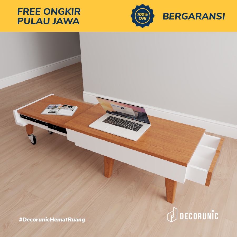 Jual Decorunic Meja Belajar Lesehan Meja Kopi Minimalis Serbaguna