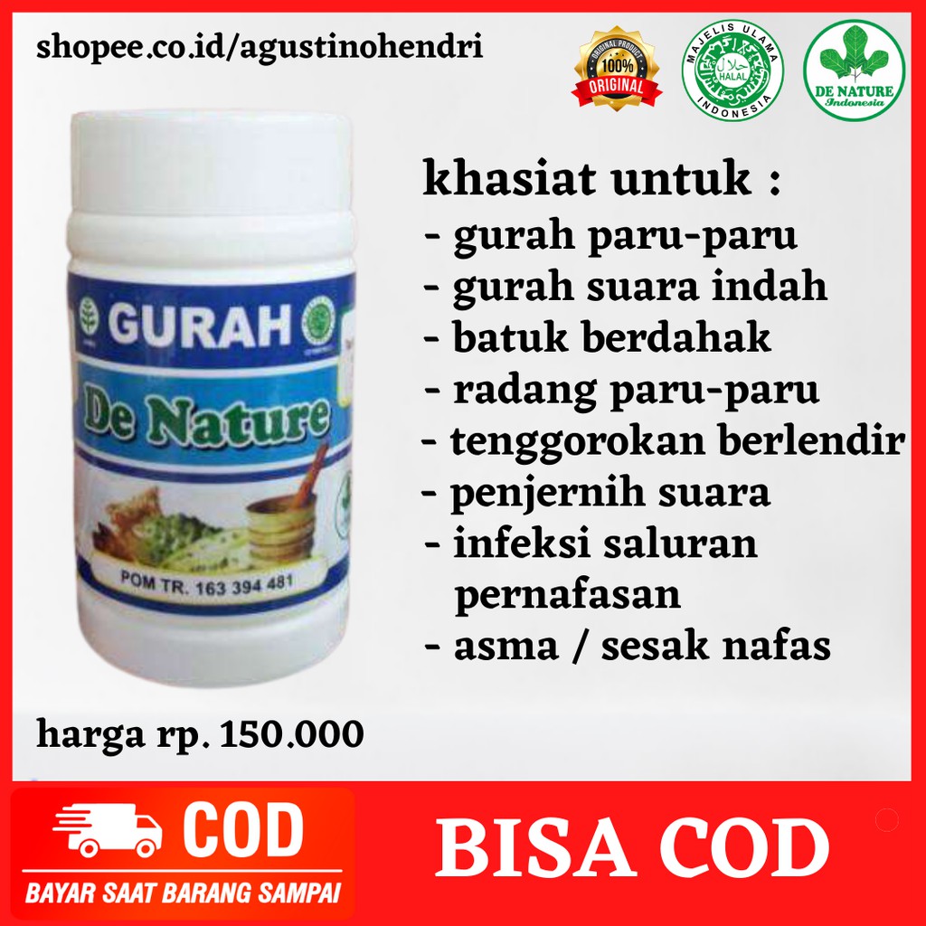 Jual Obat Gurah De Nature Ampuh Membersihkan Paru Paru Gurah Suara