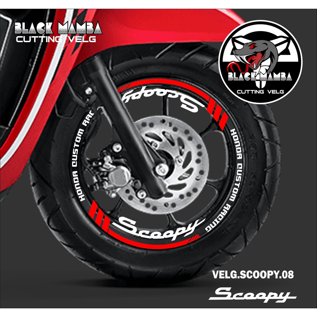 Jual COD CUTTING STICKER VELG SCOOPY STIKER LIS LIST VARIASI BAN