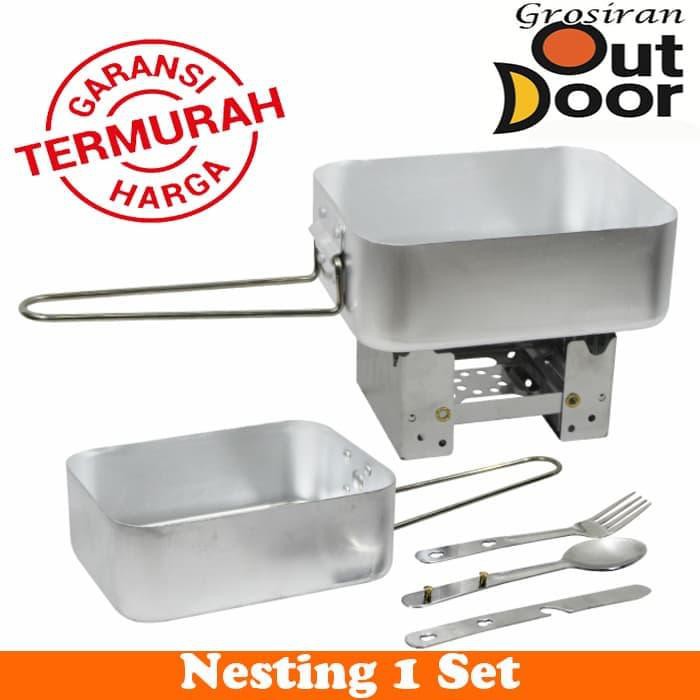 Jual Jual Nesting Set Cooking Set Alat Masak Camping Ada Tempat Parafin