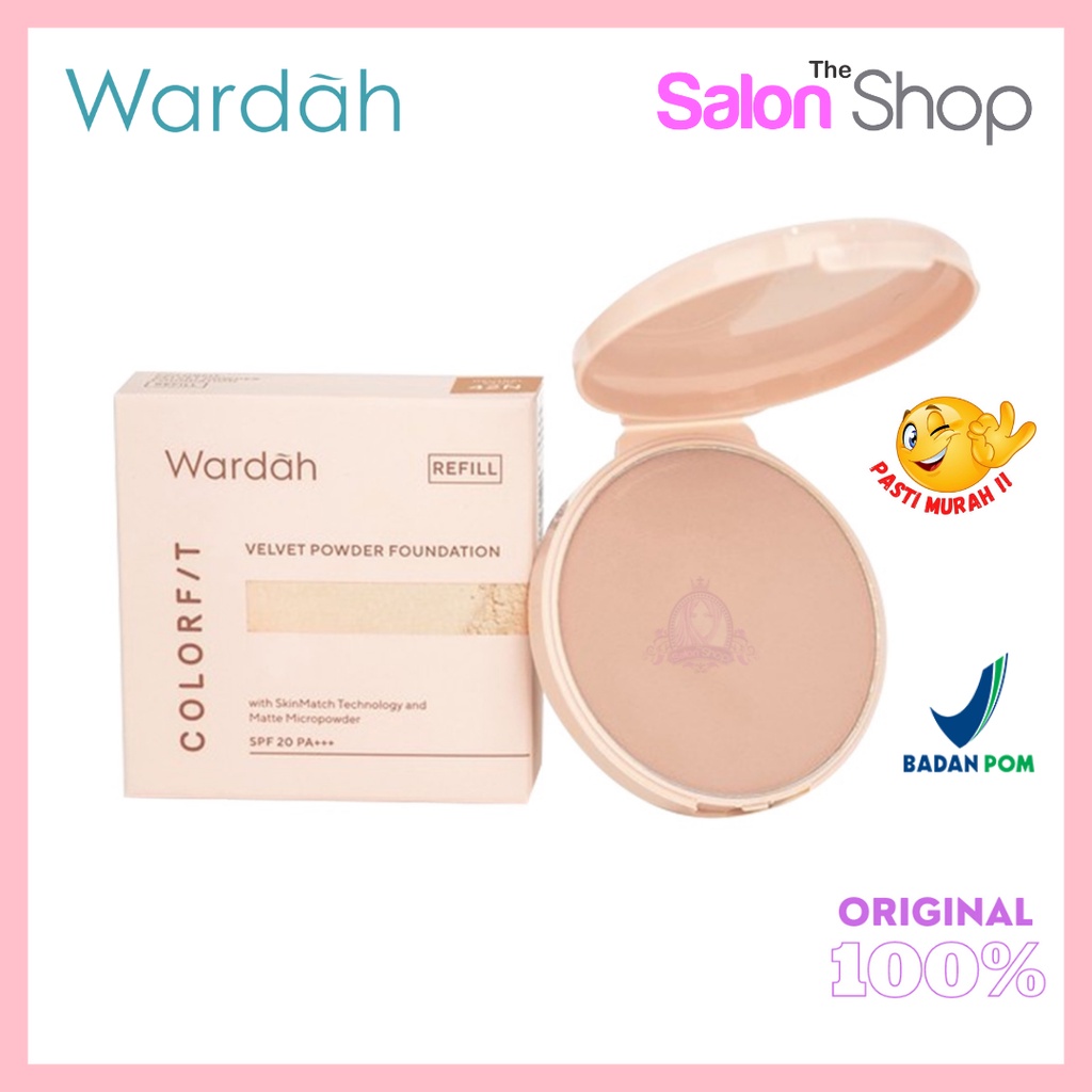 Jual Wardah Colorfit Velvet Powder Foundation Refill Shopee Indonesia