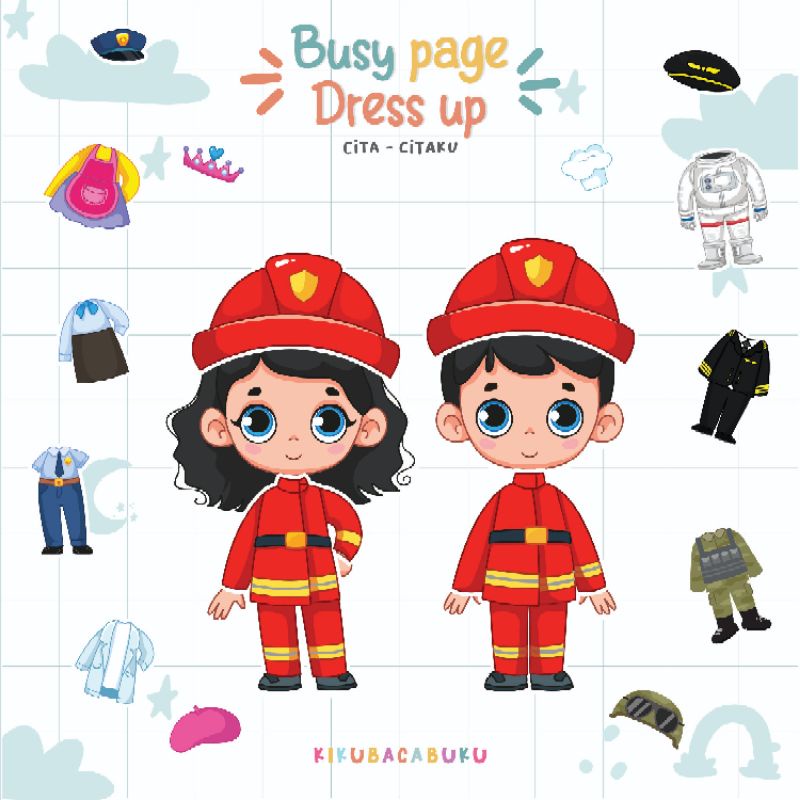 Jual BUSY PAGE DRESS UP BEPE BP Mainan Edukasi Profesi PAPER DOLL