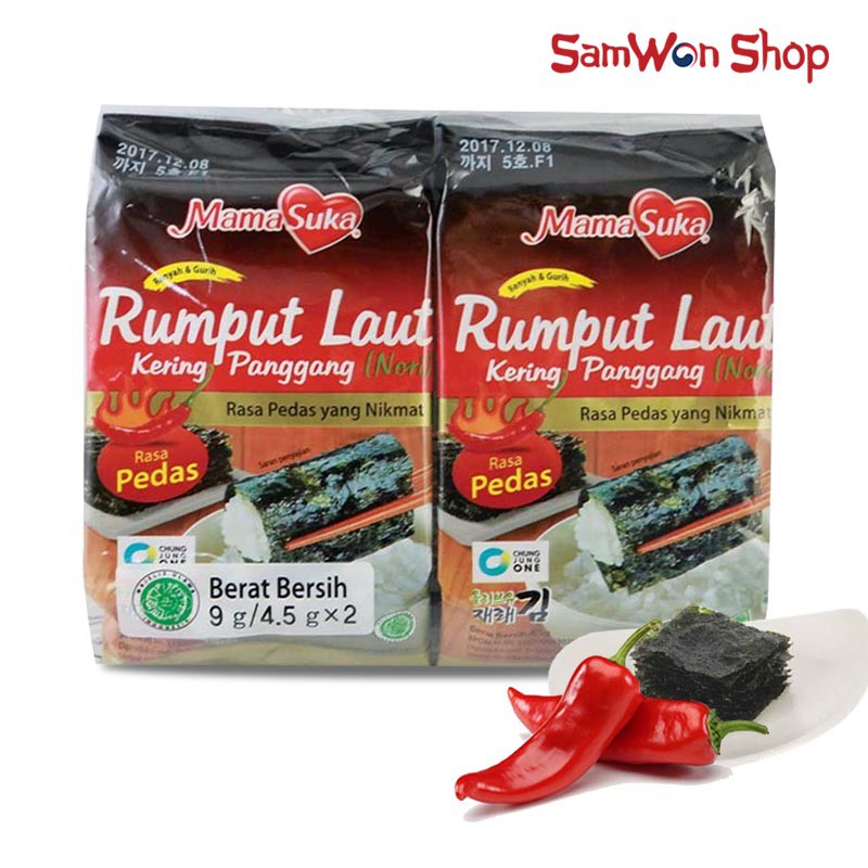 Jual Mamasuka Seaweed Spicy Gr X Pack Cemilan Rumput Laut Nori