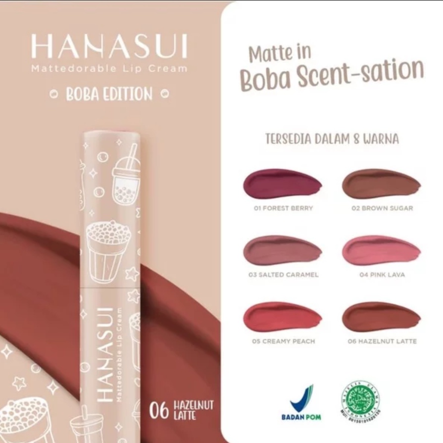 Jual HANASUI Mattedorable Lipcream Boba Edition Shopee Indonesia