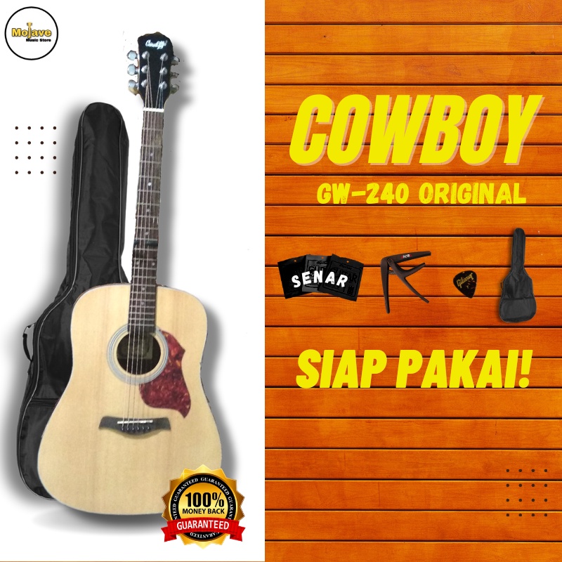 Jual Paket Lengkap Gitar Akustik Elektrik Cowboy Gw Na Ns