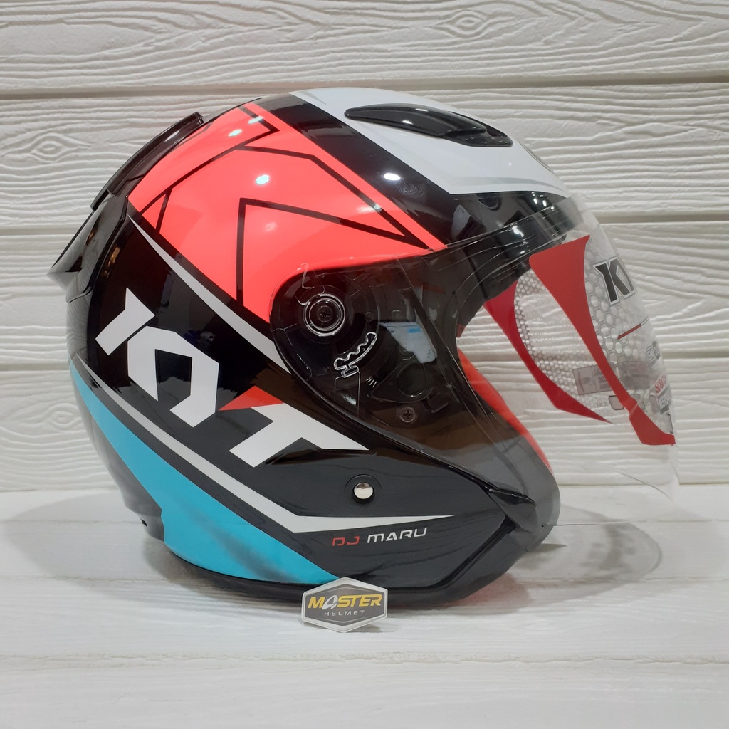 Jual Helm Kyt Dj Maru Seri Black Aqua Blue Fuxia Half Face