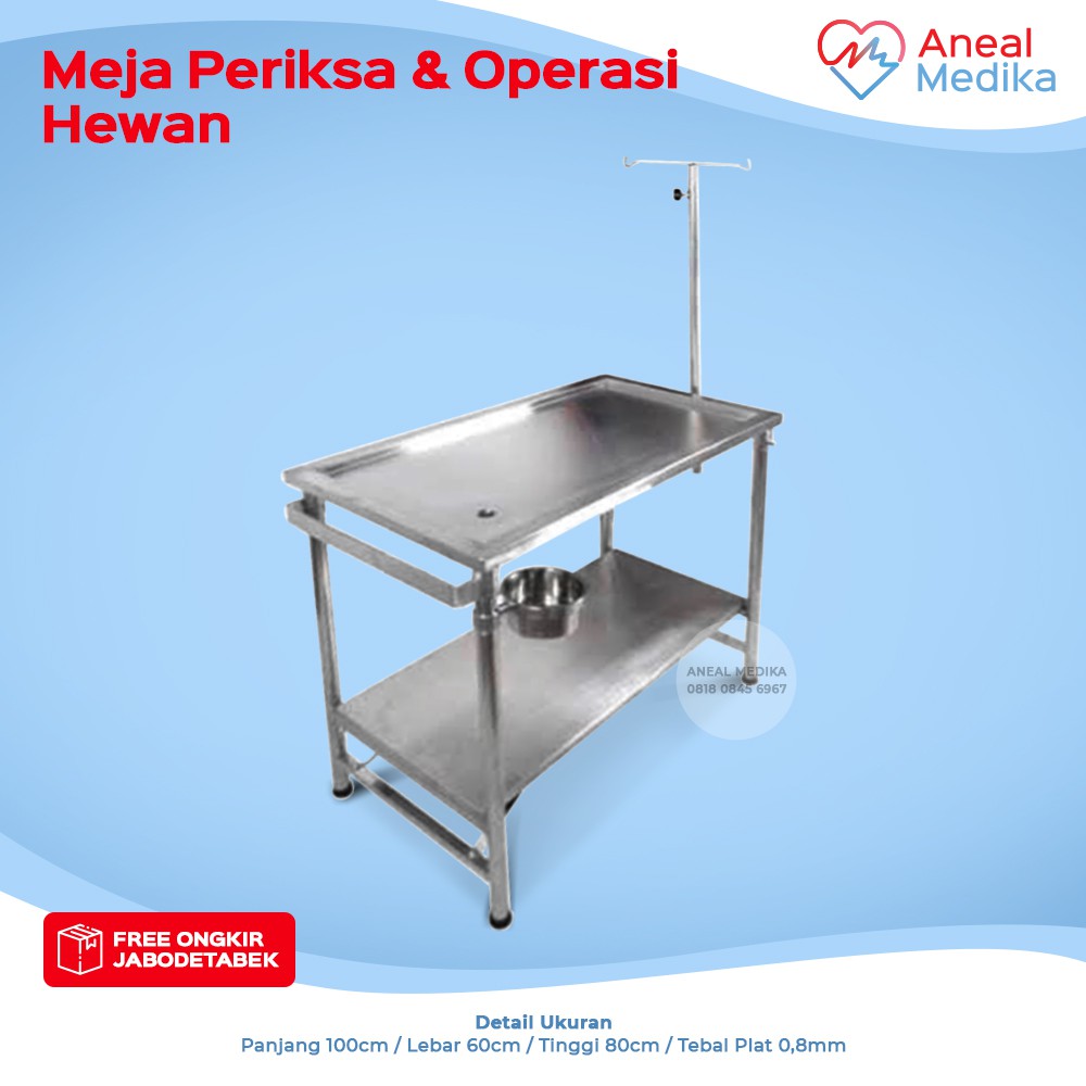 Jual Stainless Meja Periksa Dan Operasi Hewan X X Tebal