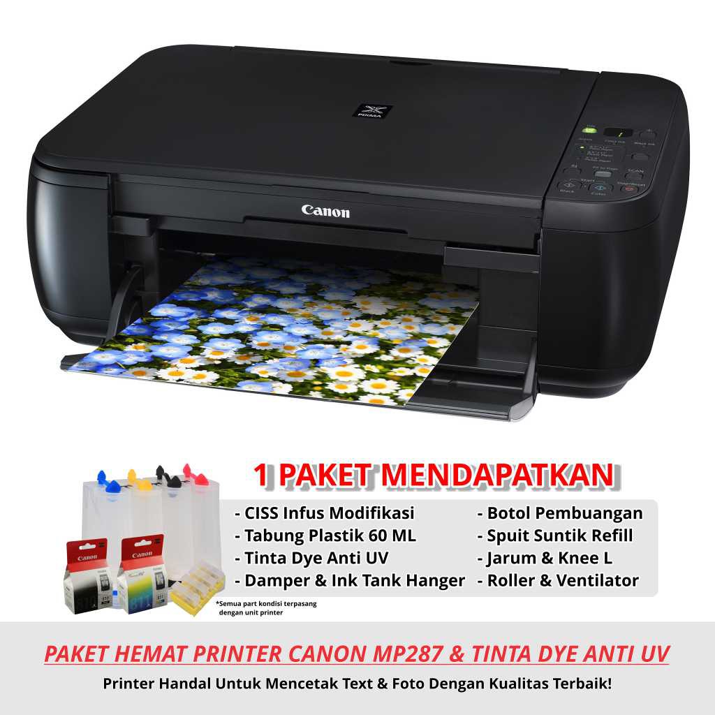 Jual Paket Printer Modifikasi Canon Mp Plus Tinta Dye Based Anti Uv