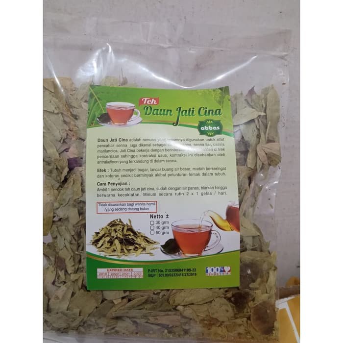 Jual Teh Daun Jati Cina Original Alami Plastik Bening Original