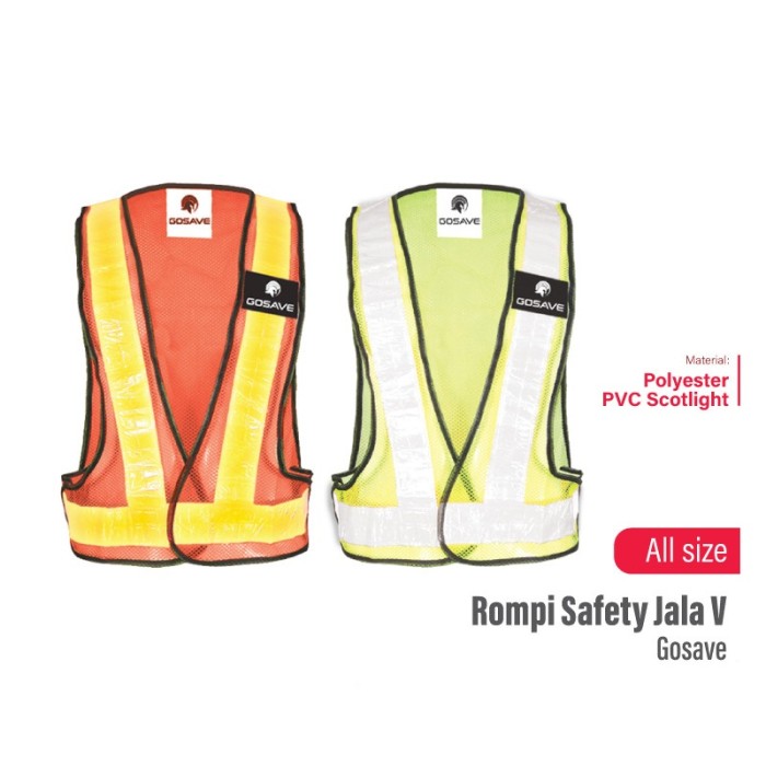 Jual Rompi Jaring V Guard GOSAVE Rompi Jala Proyek Pengaman Safety