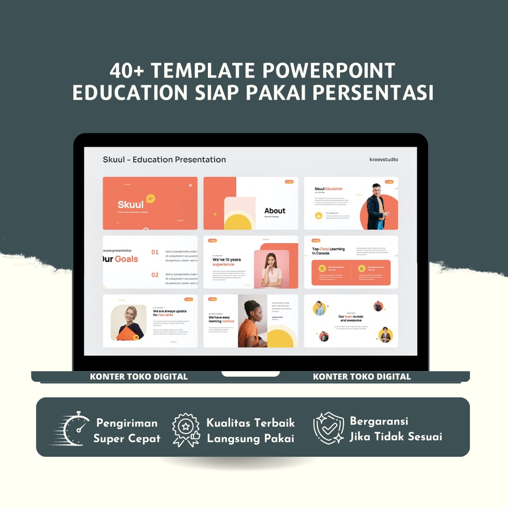 Jual 40 Lebih Template Powerpoint Education Template PPT Premium