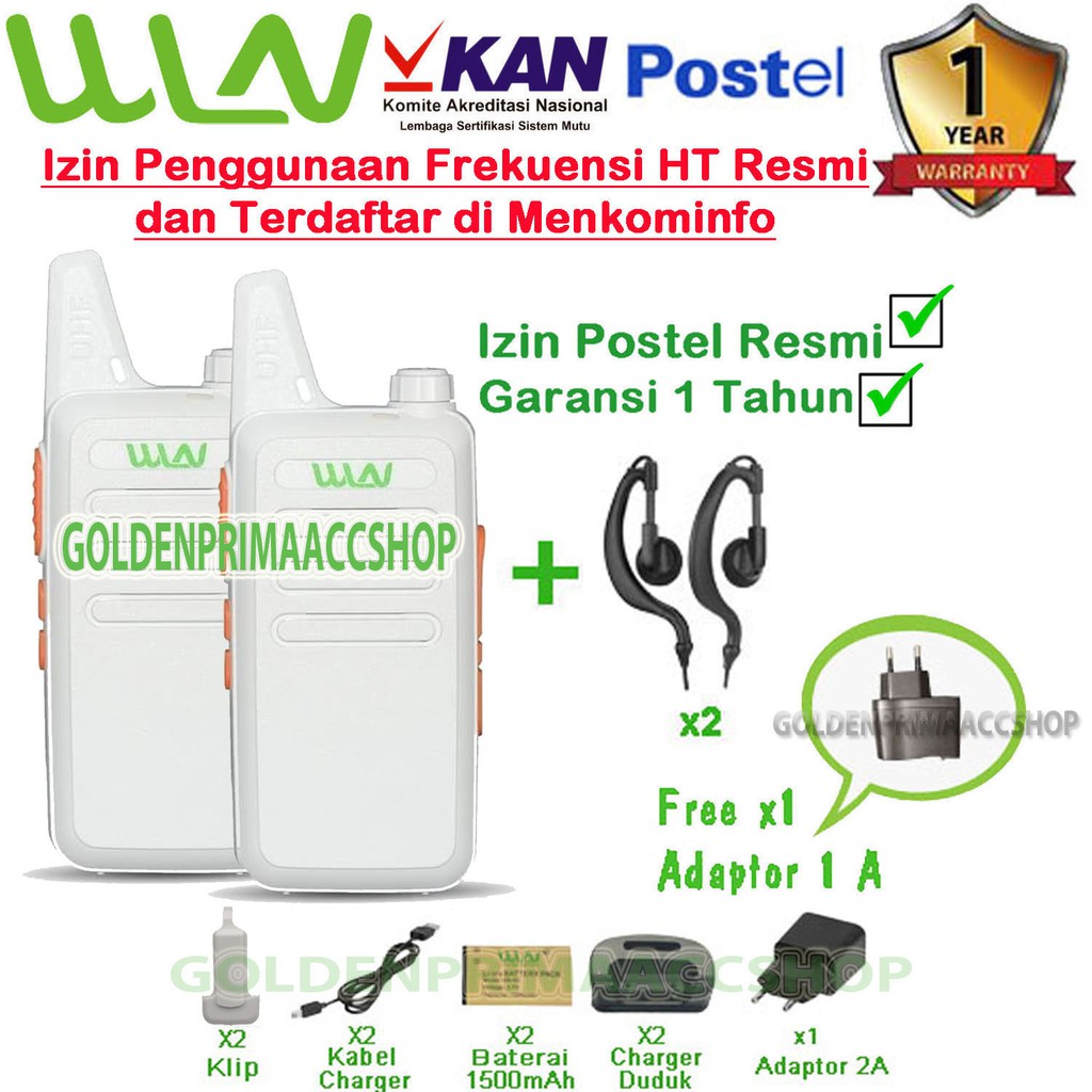 Jual Paket Standart HT WLN KD C1 Putih Isi 2 PCS Shopee Indonesia