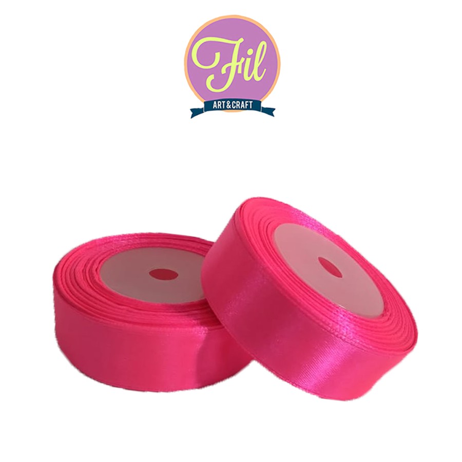 Jual Pita Satin Pink Tua 1 Inch Pita Kain Pink Tua 1 Pita Satin 1