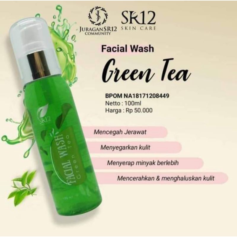 Jual Sr Facial Wash Greentea Ml Indonesia Shopee Indonesia