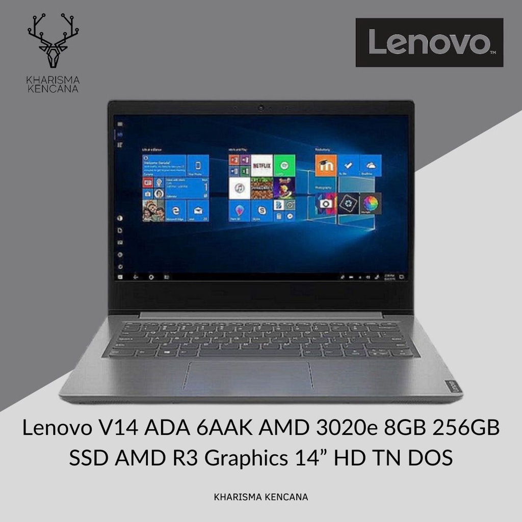 Jual Lenovo V Ada Aak Amd E Gb Gb Ssd Amd R Hd Tn Dos