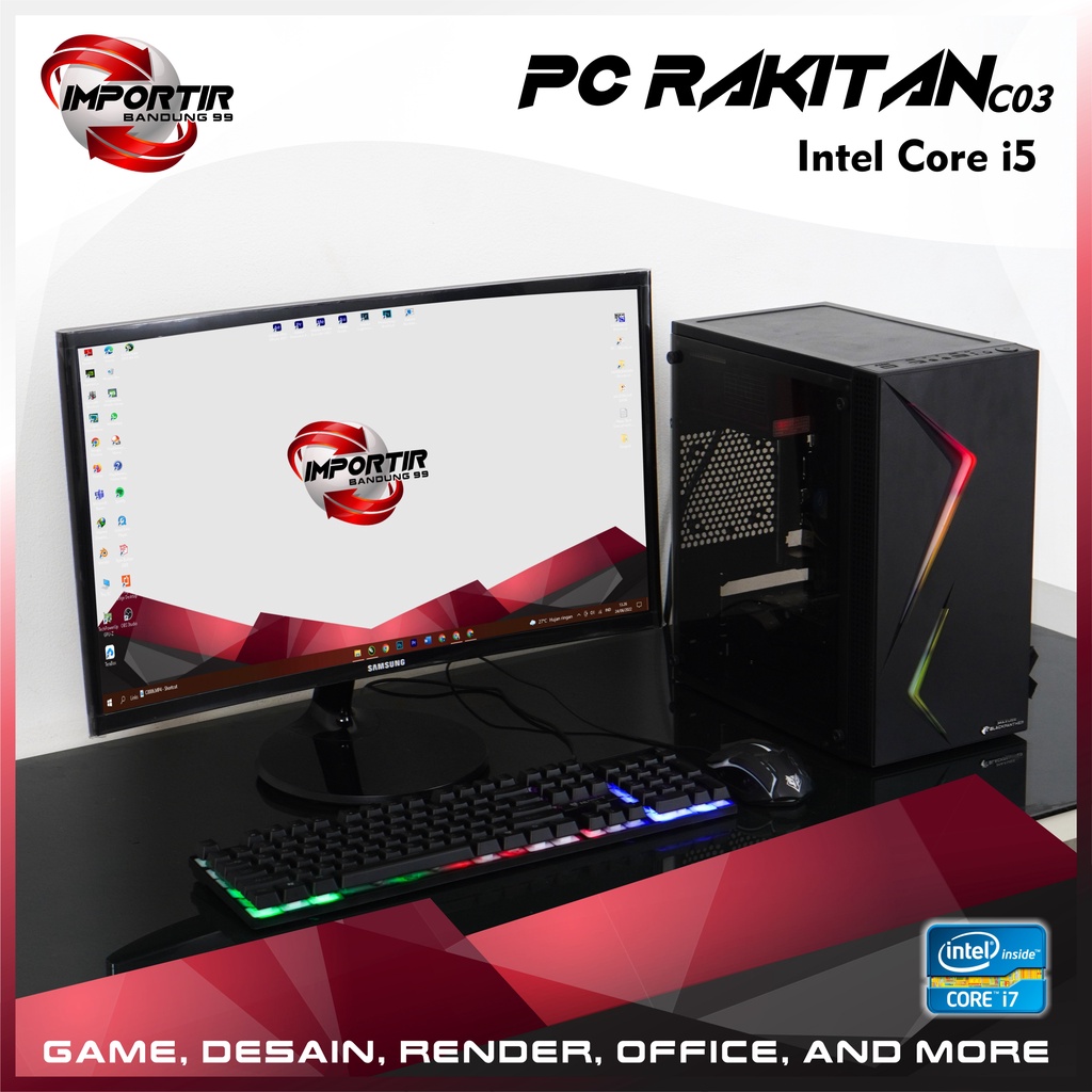 Jual PC Rakitan Lengkap Full Set Gaming Editing Murah Intel Core I5 Ram