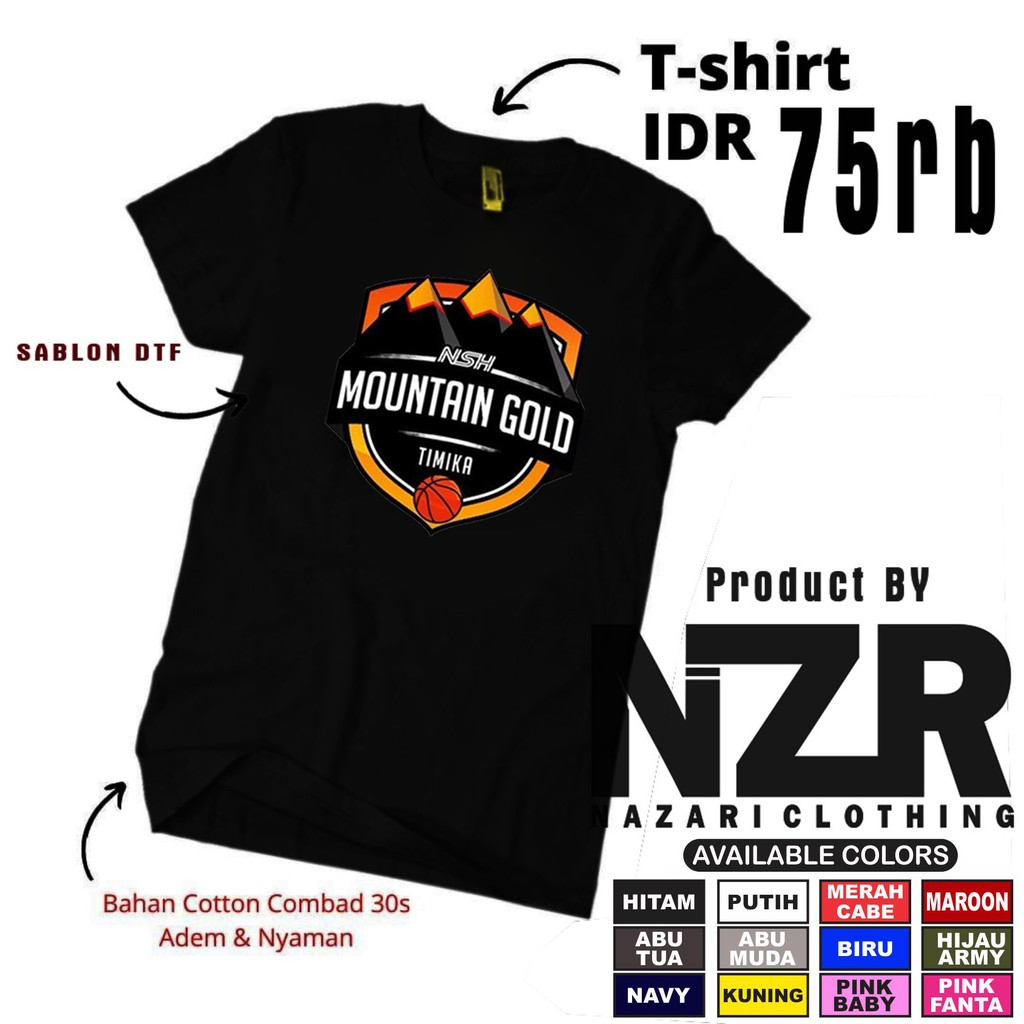 Jual T SHIRT KAOS IBL NSH MOUNTAIN GOLD TIMIKA Shopee Indonesia