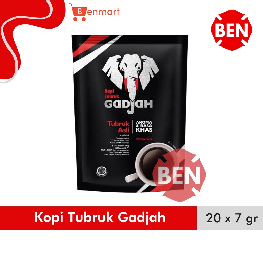 Jual Kopi Tubruk Gadjah Renceng Sachet G Gr Tanpa Gula Pahit