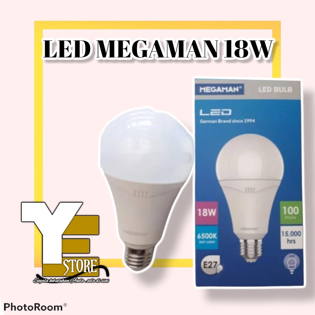 Jual LAMPU LED MEGAMAN LED A BULB 18 Watt 18W DAYLIGHT LAMPU BOHLAM