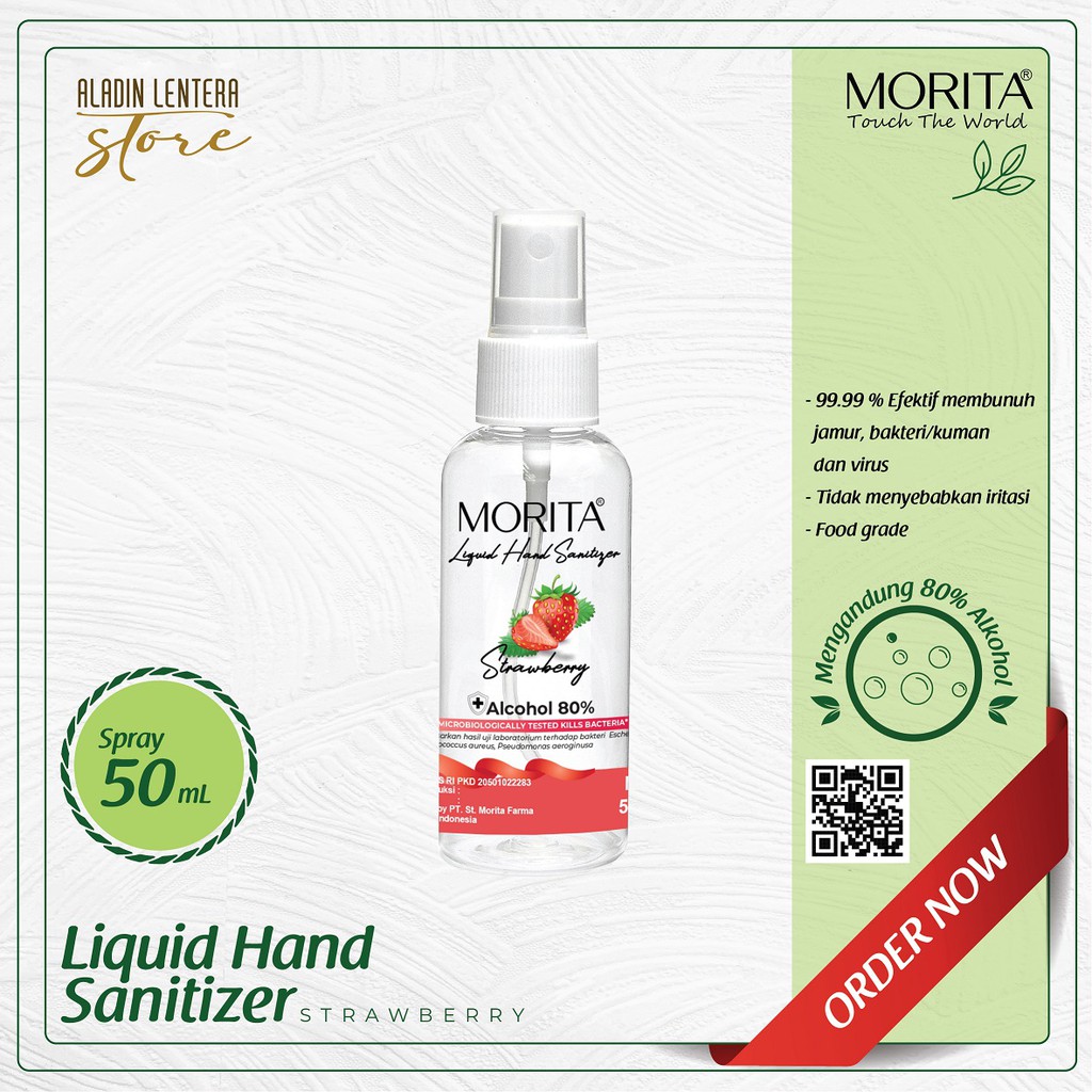 Jual MORITA Hand Sanitizer Liquid 50 Ml Shopee Indonesia