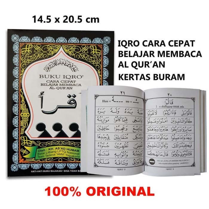 Jual Iqro Dilengkapi Juz Amma Besar Kertas Buram Cd Hitam Kh Asad