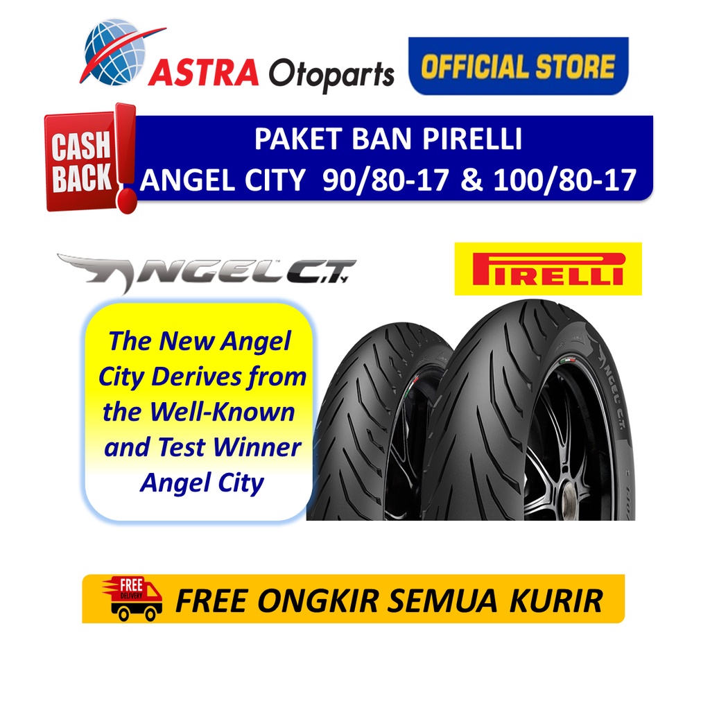 Jual Paket Ban Pirelli Angel City Ukuran 90 80 17F 100 80 17R Untuk