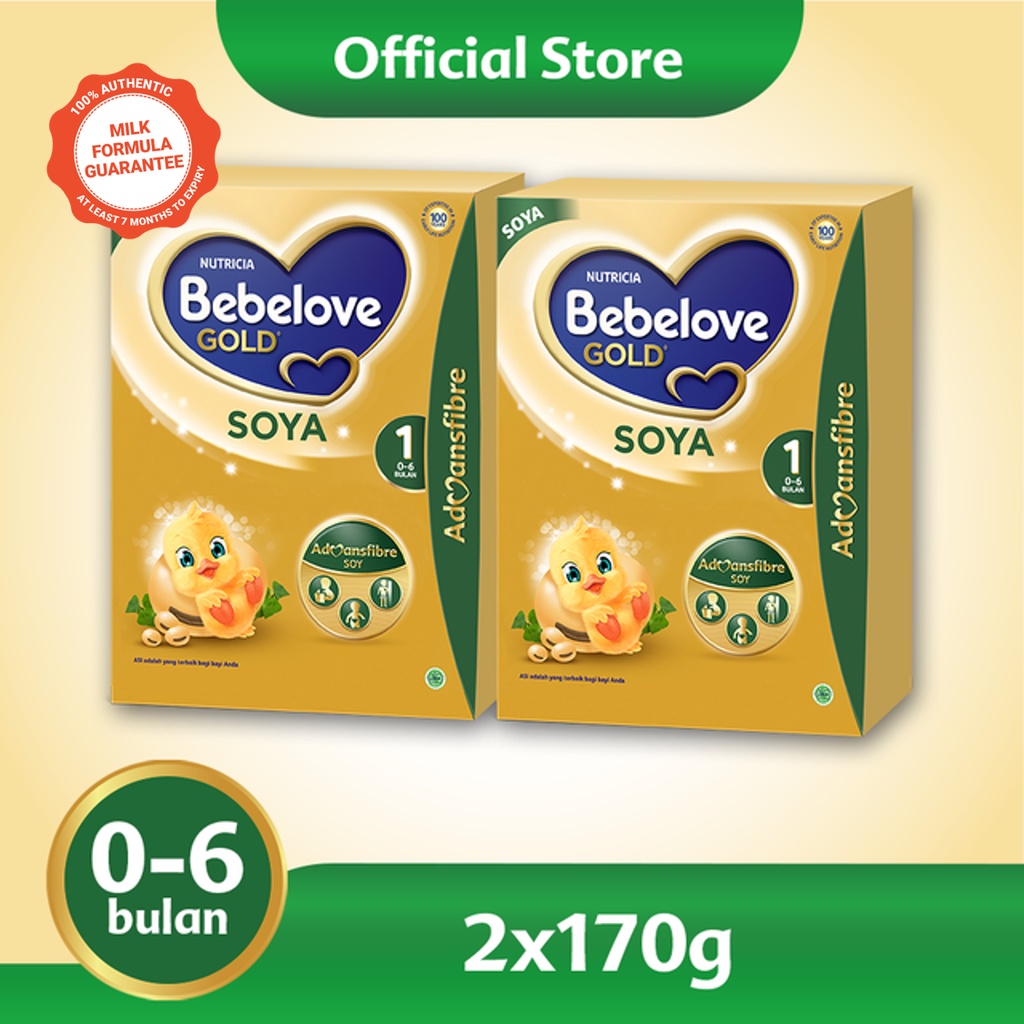 Jual Bebelove Gold Soya 1 Formula Soya Bayi Bubuk 170 Gr X 2 Shopee