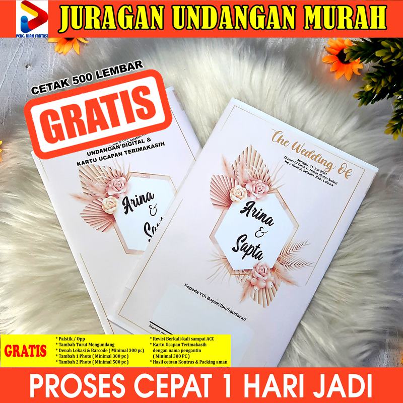 Jual Surat Undangan Pernikahan Murah Cantik Elegan Simpel Vintage