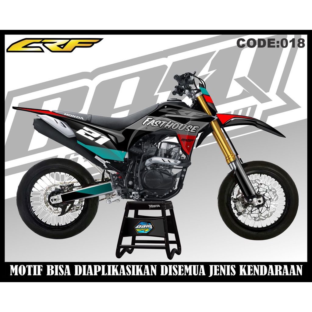 Jual Decal Crf L Decal Crf L Full Body Supermoto Hijau