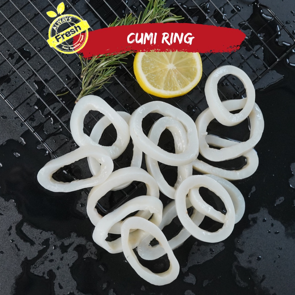 Jual Cumi Calamari Ring Kupas Squid Frozen Kg Shopee Indonesia