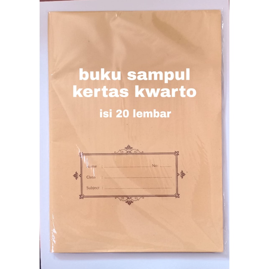 Jual 20 LEMBAR 1PACK SAMPUL COKLAT UKURAN KUARTO SAMPUL COKLAT BUKU