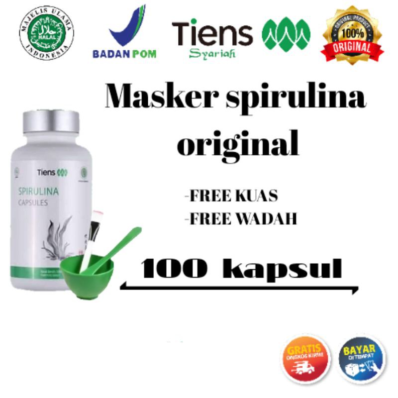 Jual MASKER SPIRULINA TIENS ORIGINAL 100 KAPSUL Shopee Indonesia